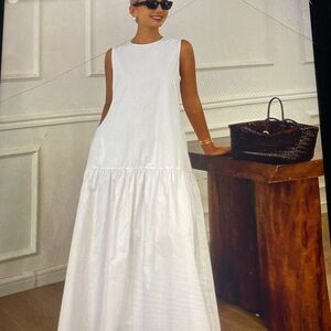 Cotton drop waist dress
